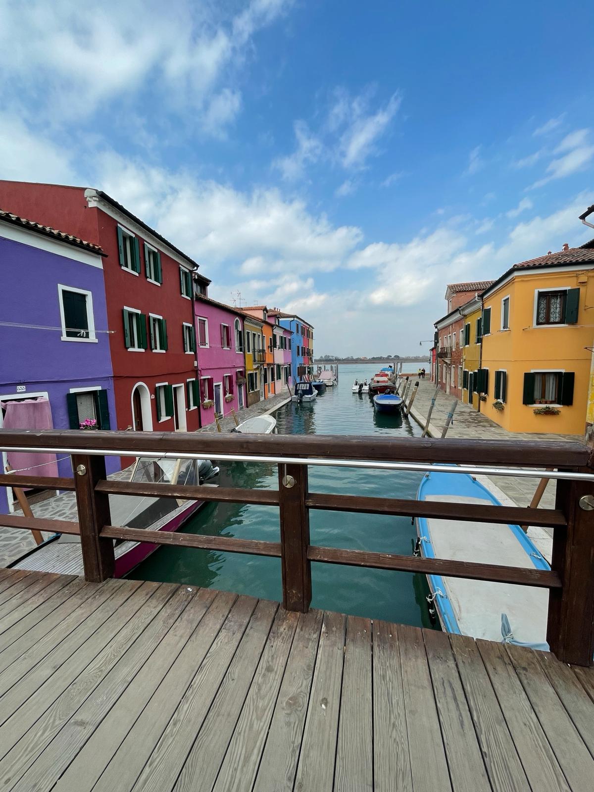 Venedik Burano Adası Renkli Evler